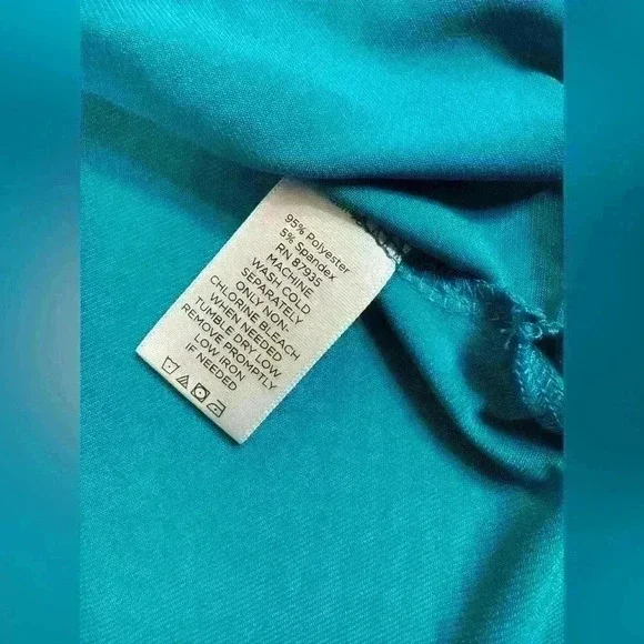 Susan Graver Liquid Knit Ruched Sleeve Tunic Teal Women’s 2X - Picture 9 of 11